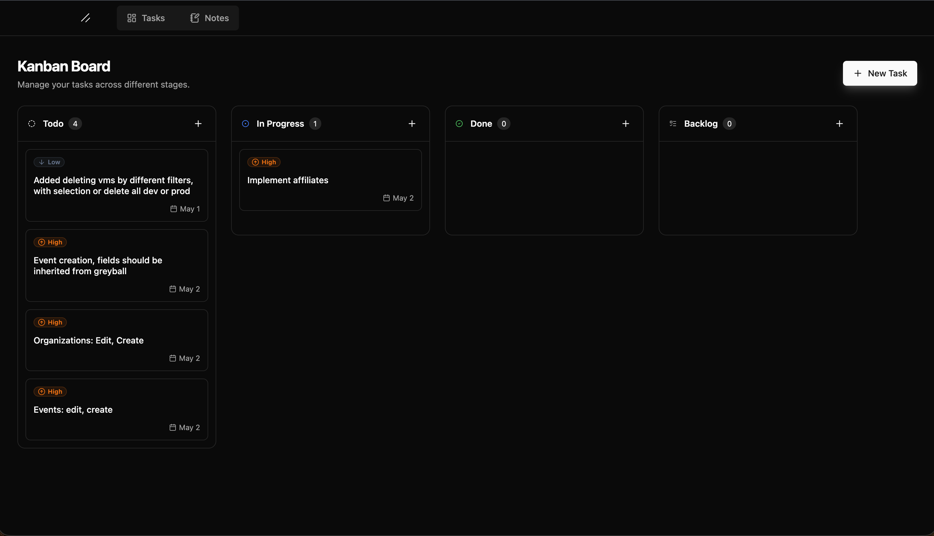 Kanban Board View